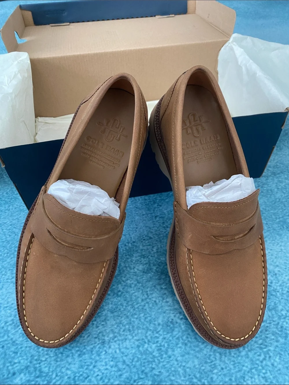 Cole Haan - Penny Loafer Men’s Shoes NWT Size 7 Never Worn NEW - Golden Honey 🗃️